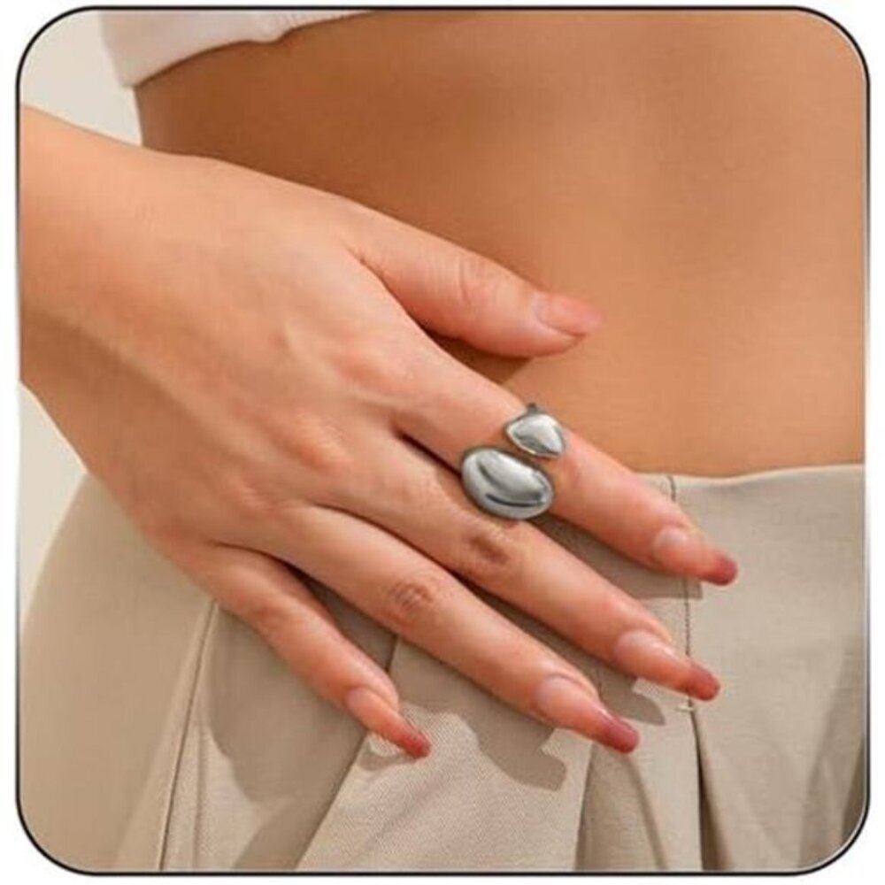 3pcs Adjustable Statement Stackable Rings for Women